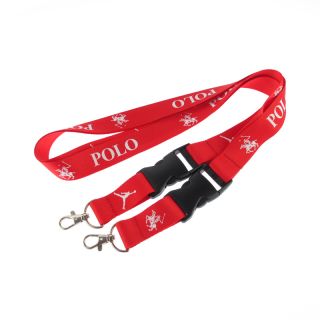 Factory custom cheap polyester lanyard with breakaway buckle
