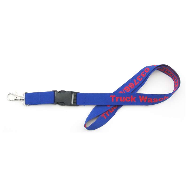 Manufacturer custom woven embroidered lanyards no minimum order