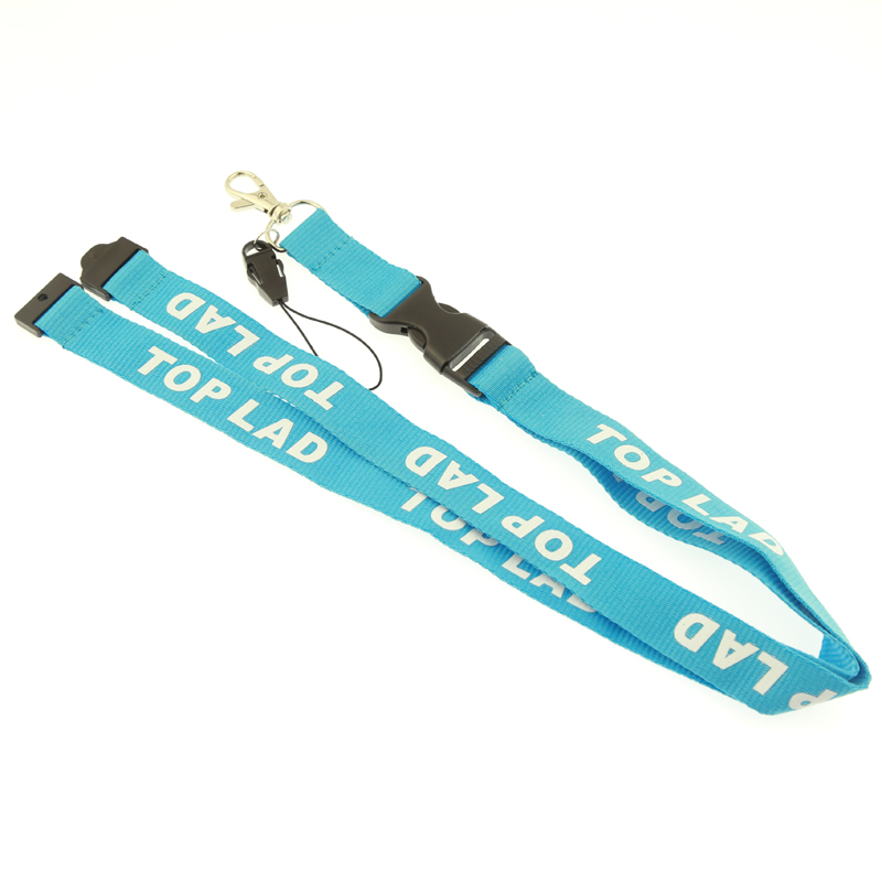 Wholesale cheap custom printing neck polyester lanyard no minimum order