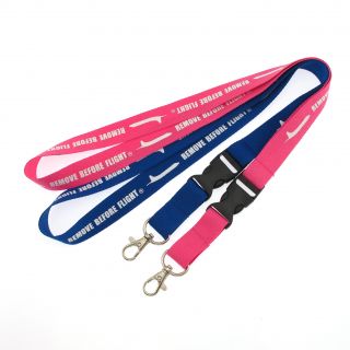custom cheap screen printing metal keychain polyester branded lanyard