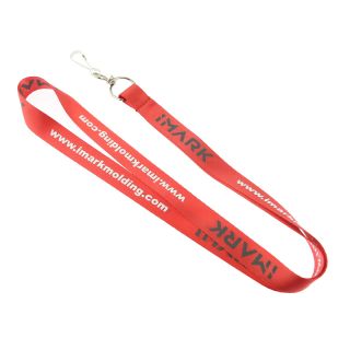 Custom 1 color screen printing logo nylon lanyards
