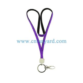 Polyester Crystal Rhinestone Lanyard ID Badge Flat Mobile Cell Phone Necklace