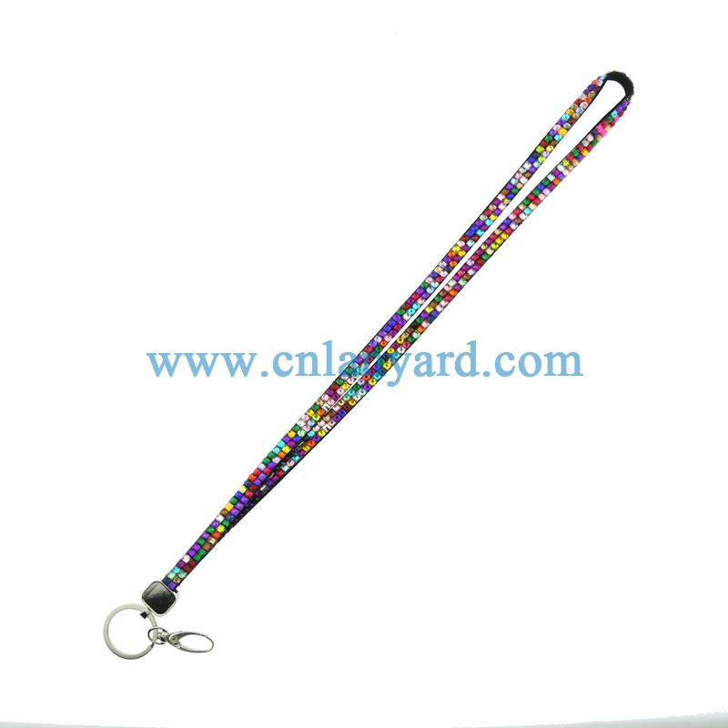 Rhinestone Keychain Long Lanyard