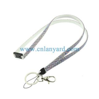  Fashion Rhinestone Bling Id Holder Key Chains Ribbon Rhanyard 