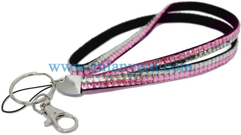 Quality Rhinestone Lanyard ID Card Mobile Phone 