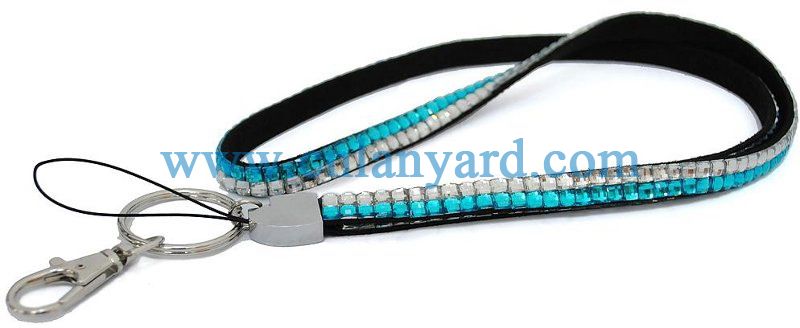 Quality Rhinestone Lanyard ID Card Mobile Phone 