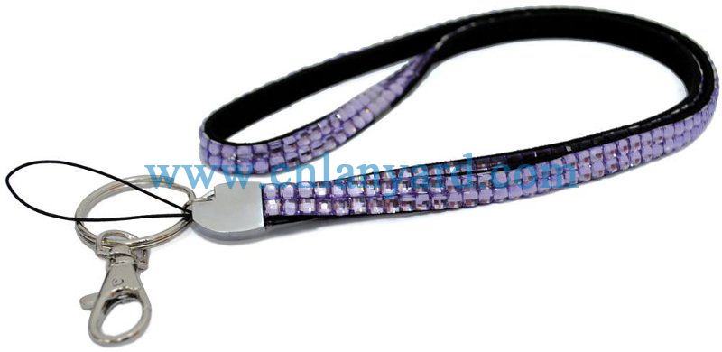 Lanyard Rhinestone Card Badge Holder Neck Key Strap