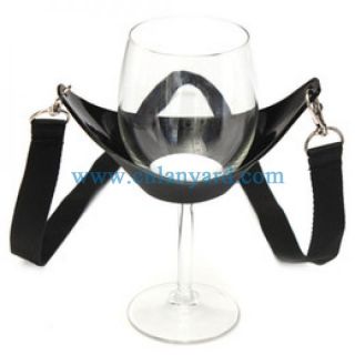 Adjustable Wine Glass Holder Lanyard for Hands Free Tastings Festivals and Events