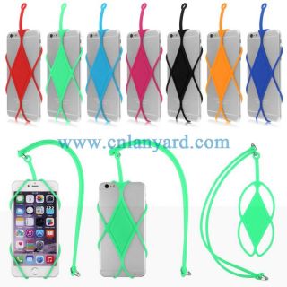 Smart Phone Card Holder Cheap Silicone Lanyard