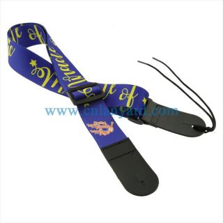 Guitar Strap Skull Pattern Adjustable Genuine Leather Ends for Guitar Bass