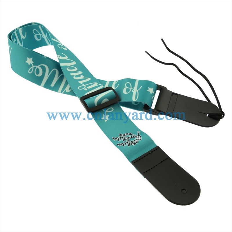 Guitar Strap Skull Pattern Adjustable Genuine Leather Ends for Guitar Bass