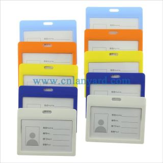 PVC plastic waterproof id card holder name badge holder