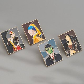 Custom Vintage Famous Painting Enamel Pins | Orpinegift
