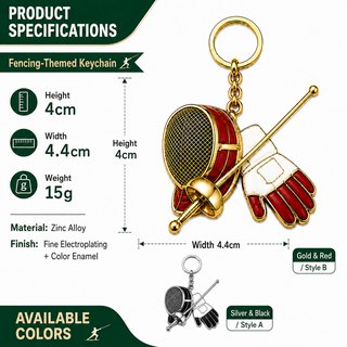 Custom Fencing Zinc Alloy Keychain | Orpinegift
