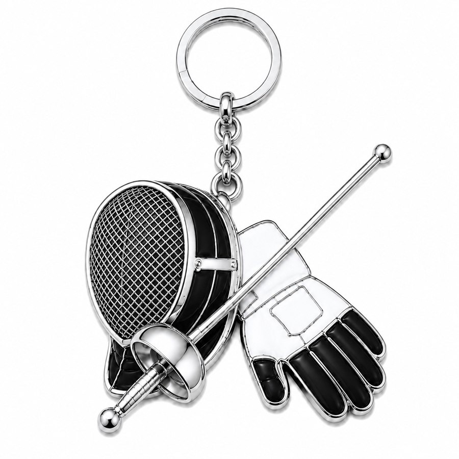 Custom Fencing Zinc Alloy Keychain product detail 7 Custom Fencing Zinc Alloy Keychain product detail 7