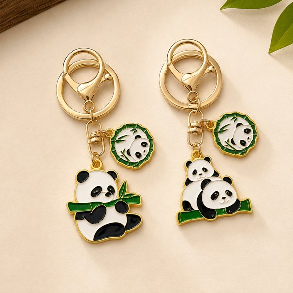 Custom Panda Metal Keychain product detail 5 Custom Panda Metal Keychain product detail 5