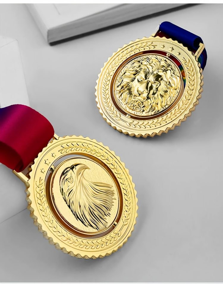 Embossed custom medal center artwork options Embossed custom medal center artwork options